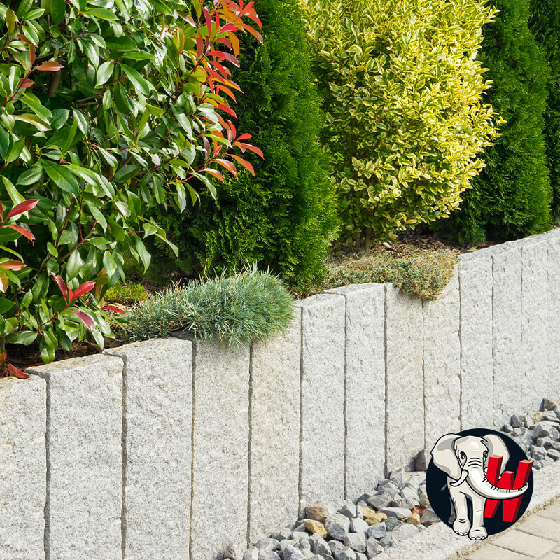 Begrünte Stützmauer