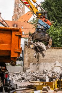 Garagenabbruch ehemallige Martinsschule Landshut
