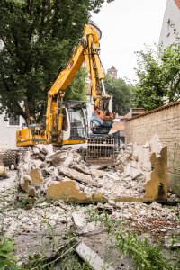 Garagenabbruch ehemallige Martinsschule Landshut