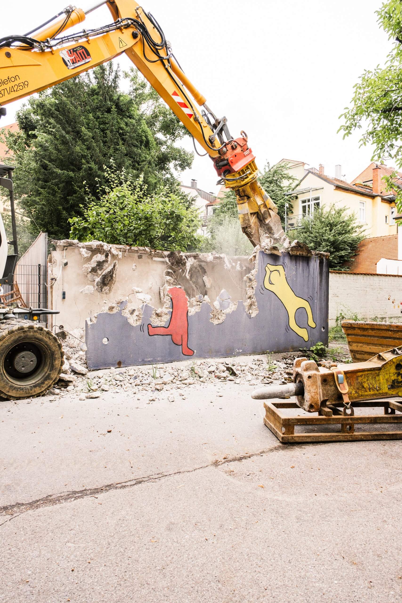Garagenabbruch ehemallige Martinsschule Landshut