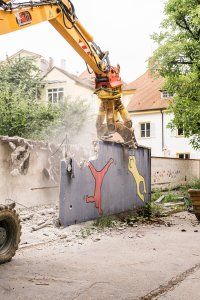 Garagenabbruch ehemallige Martinsschule Landshut