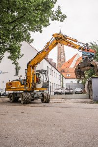 Garagenabbruch ehemallige Martinsschule Landshut